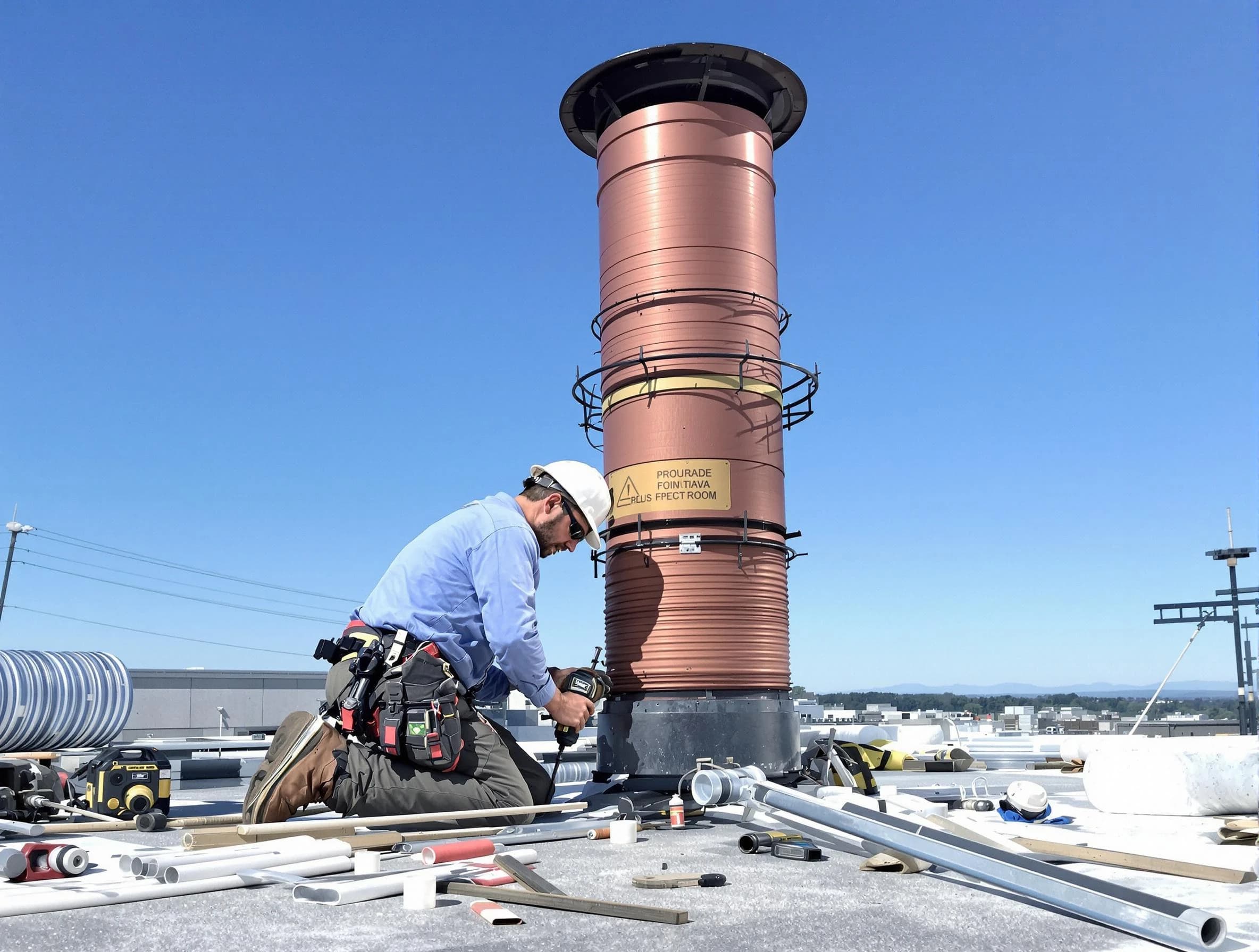 Installed chimney liner by Canonsburg Chimney Sweep in Canonsburg, PA