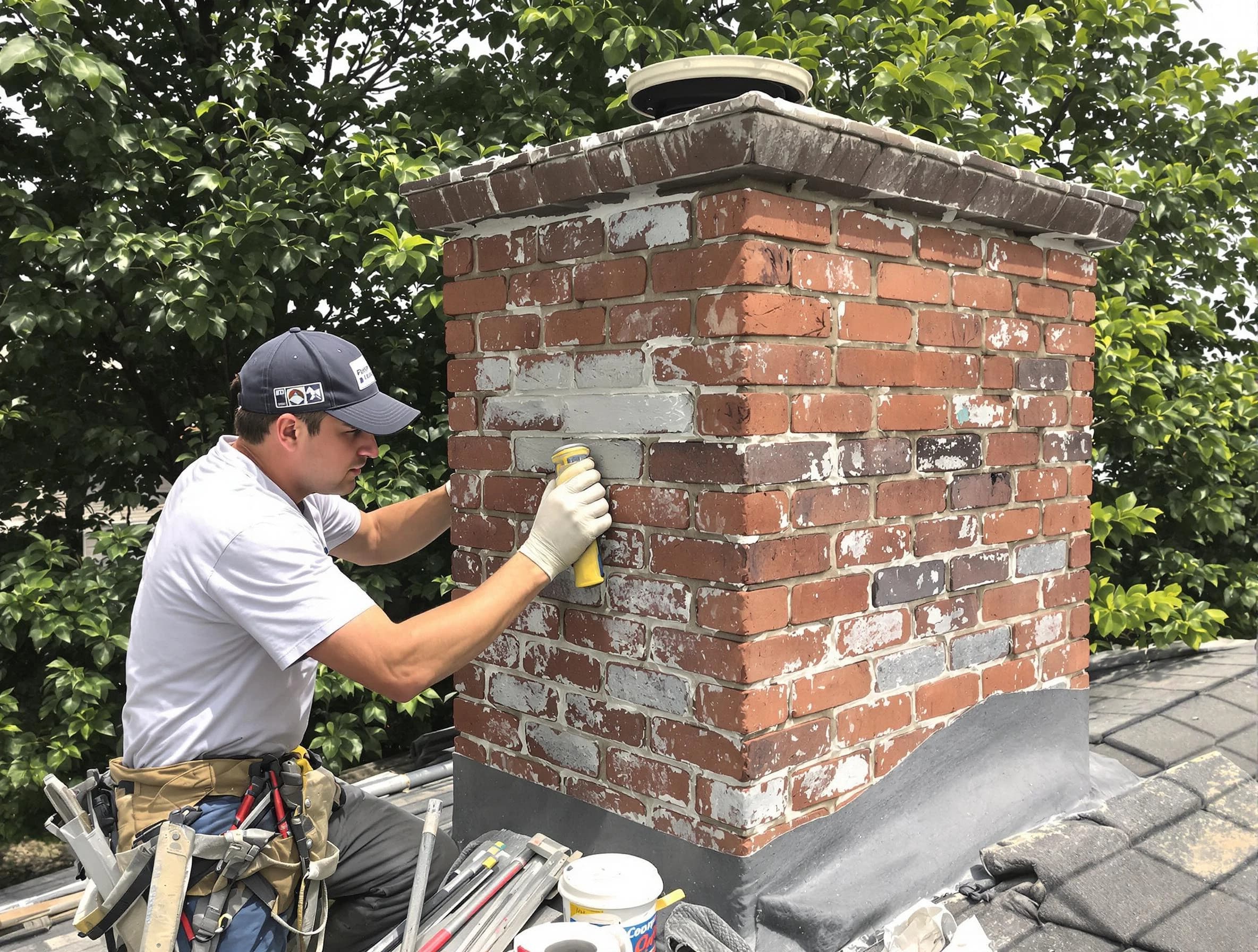 Canonsburg Chimney Sweep restoring an aging chimney in Canonsburg, PA