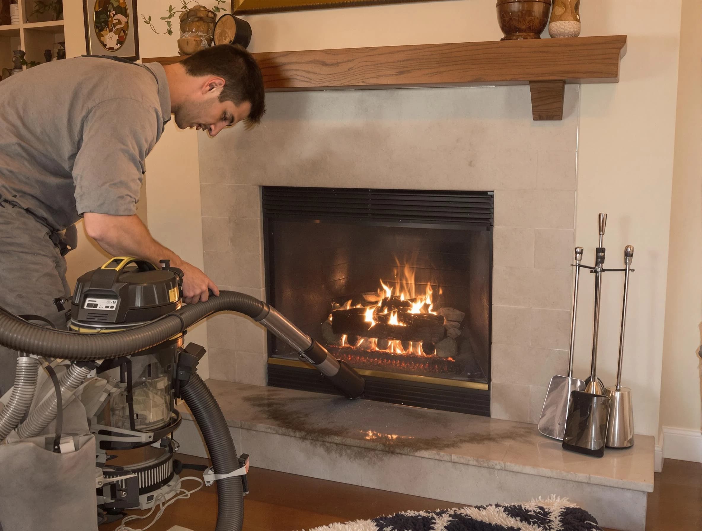 Routine fireplace upkeep by Canonsburg Chimney Sweep in Canonsburg, PA