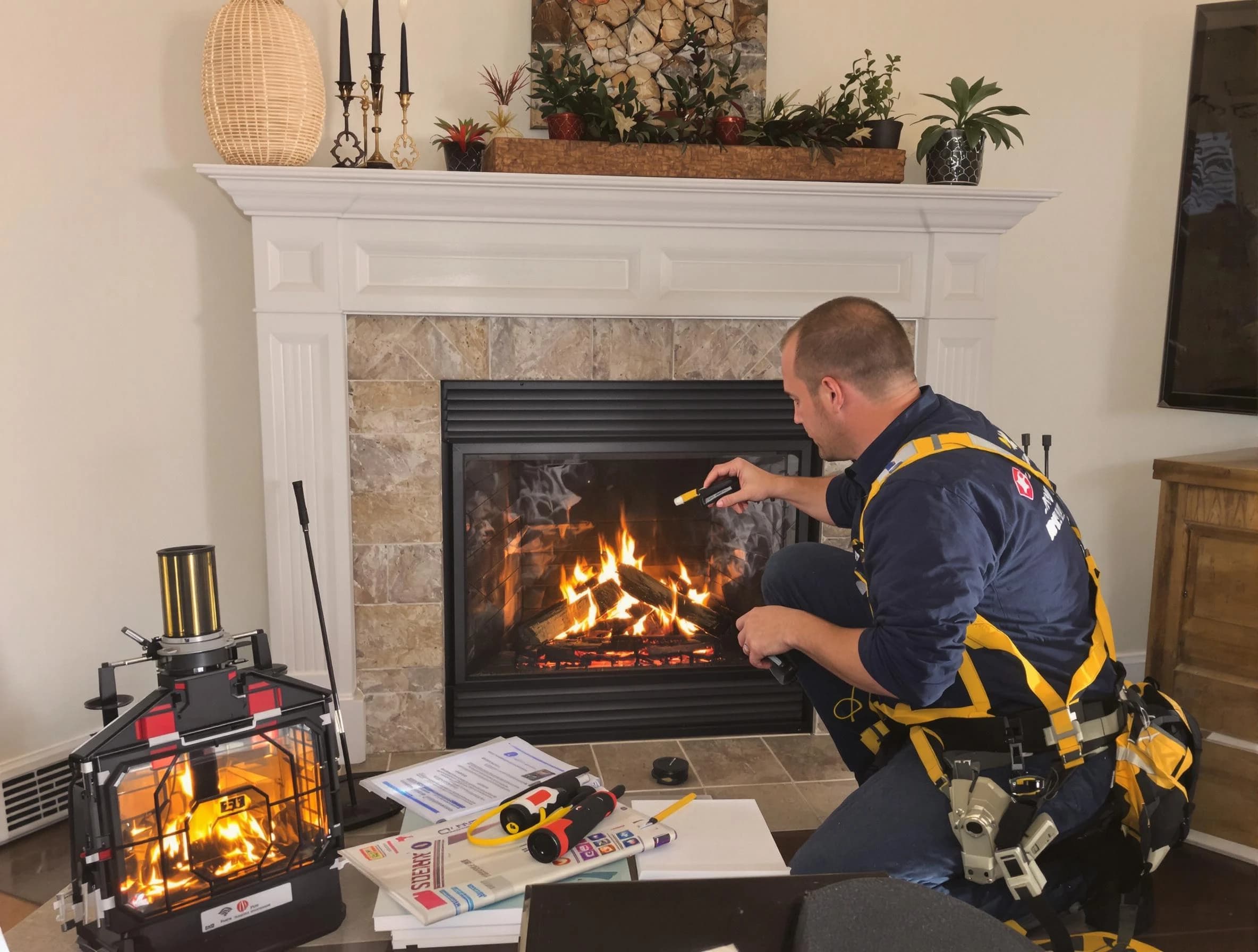 Safety-focused fireplace inspection by Canonsburg Chimney Sweep in Canonsburg, PA