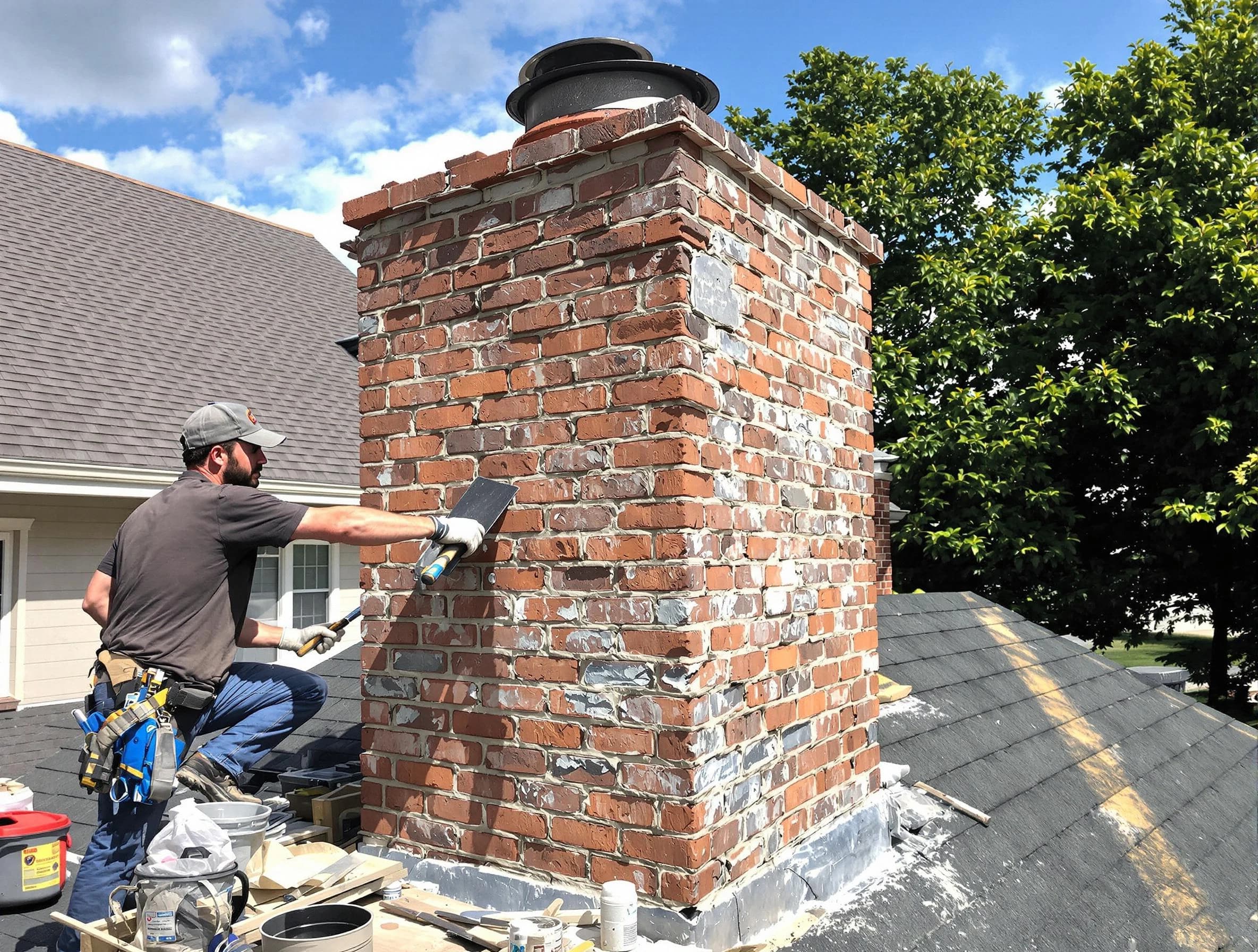 Completed chimney rebuild by Canonsburg Chimney Sweep in Canonsburg, PA