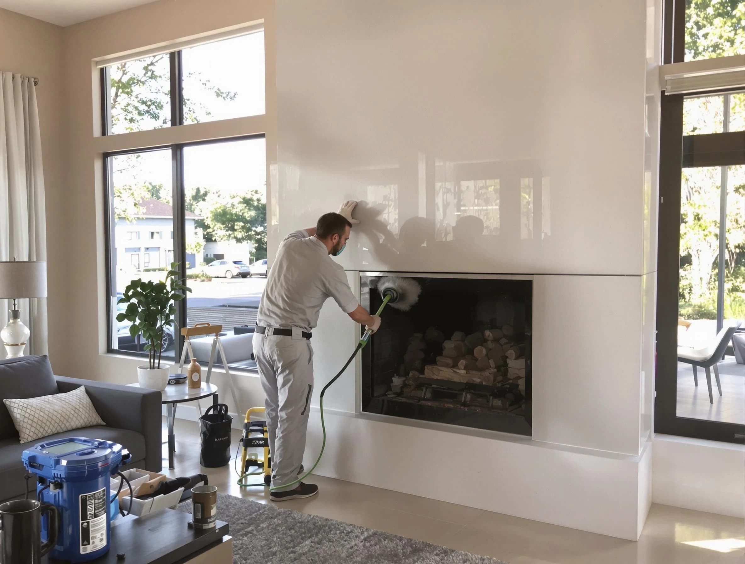 Canonsburg Chimney Sweep performing thorough soot removal in Canonsburg, PA