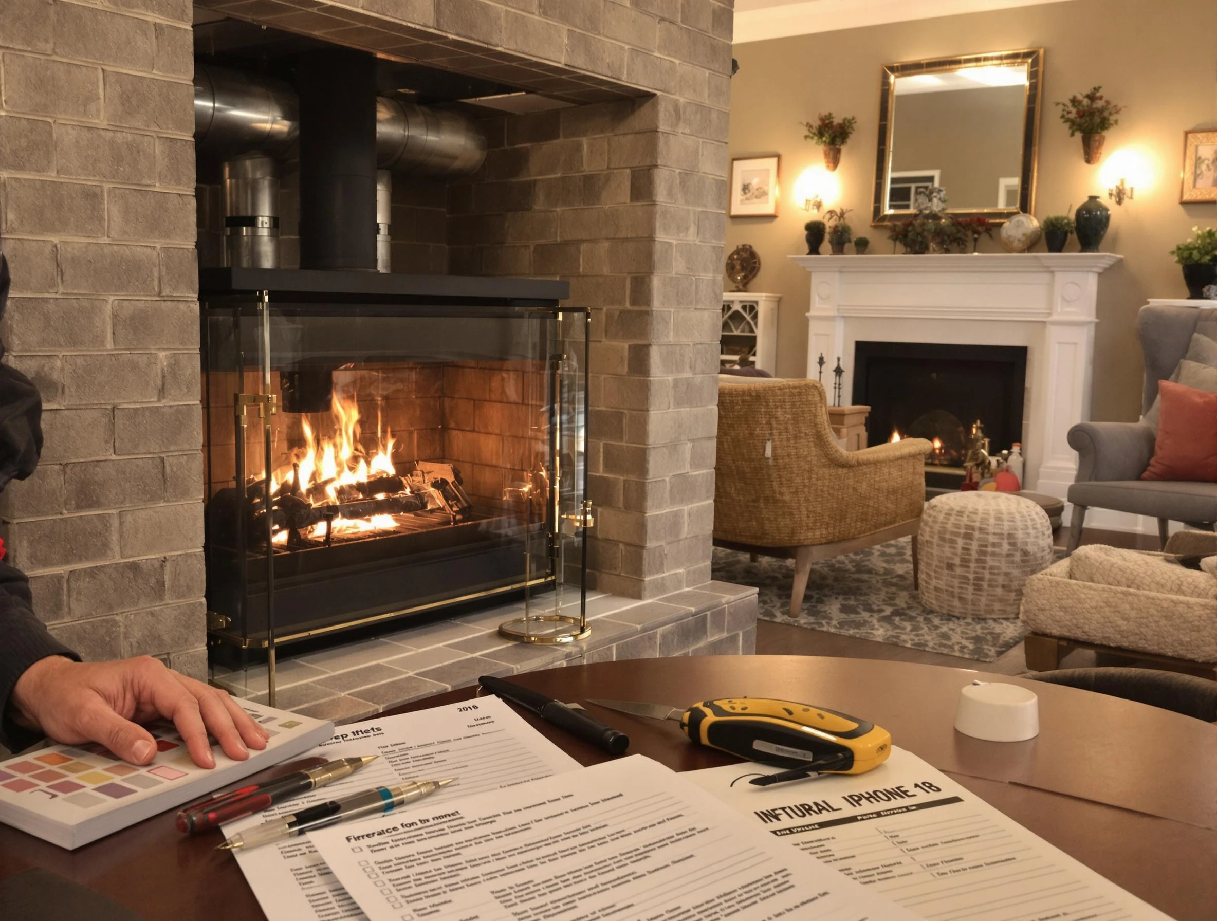 Canonsburg Chimney Sweep verifying fireplace safety measures in Canonsburg, PA