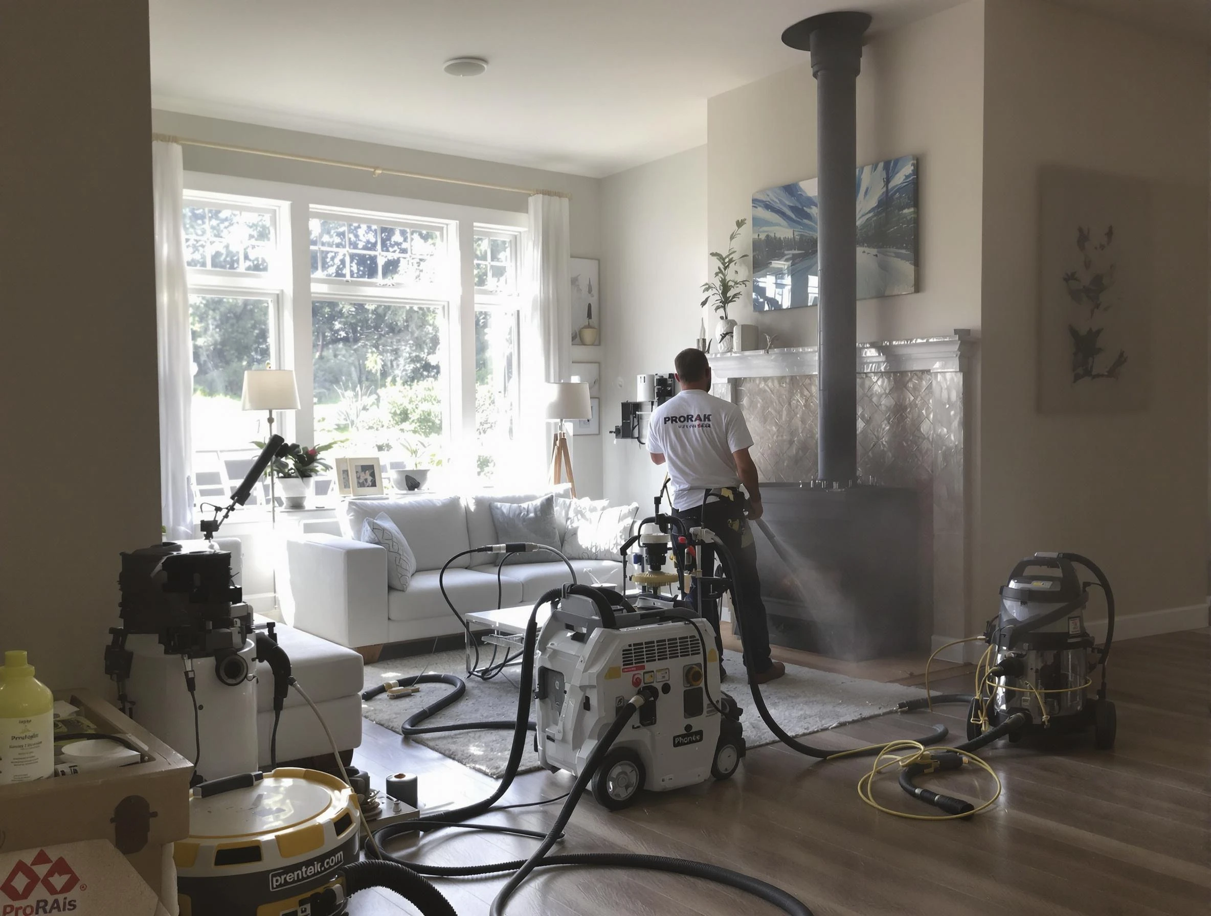 Soot removal service by Canonsburg Chimney Sweep for a fireplace in Canonsburg, PA